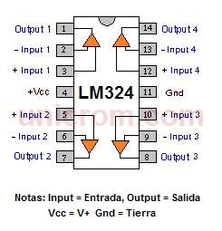 Mezclador de audio de 4 canales con LM3900 (circuito