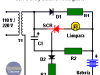 Luz de emergencia con SCR y batería recargable (PCB)