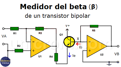 Medidor del beta de un transistor bipolar