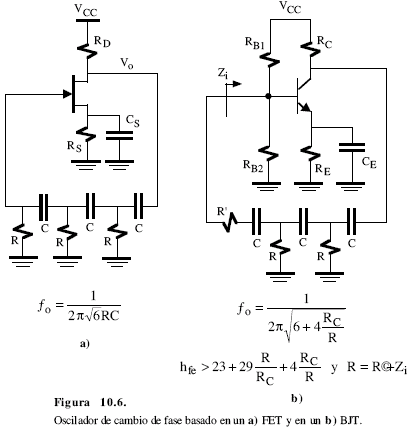 Oscilador por cambio de fase con FET y transistor bipolar (BJT) - Electrónica Unicrom