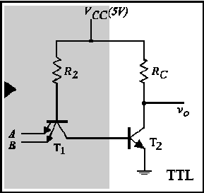 Configuración de salida por resistencia de colector en tecnología TTL - Configuraciones de Salida en compuertas TTL