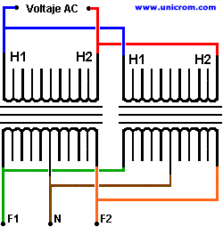 Interconexión final en paralelo de dos transformadores - Electrónica Unicrom
