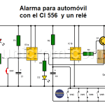 Alarma con para Auto con 556 y relé