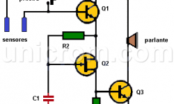 Alarma de nivel de agua con tres transistores