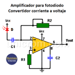 Amplificador para fotodiodo / Convertidor corriente a voltaje Amplificador para fotodiodo / Convertidor corriente a voltaje