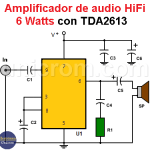 Amplificador de 6 watts con TDA2613