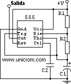 Multivibrador astable con temporizador 555 - Electrónica Unicrom