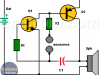 Circuito detector de mentiras con dos transistores