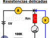 Medir resistores / resistencias sensibles