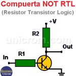 Compuerta NOT RTL (Resistor Transistor Logic)