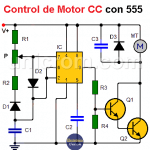Control de motor DC con 555