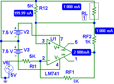 Circuito convertidor voltaje - corriente con carga aterrizada - Electrónica Unicrom