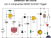 Detector de lluvia con 2 compuertas NAND Schmitt Trigger