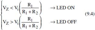 Fórmulas para detector de nivel con LM339
