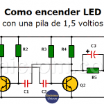 Encender LED con pila de 1,5 Voltios
