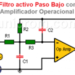 Filtro activo Paso Bajo con Amplificador Operacional
