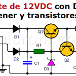 Fuente de 12VDC con Zener y transistores
