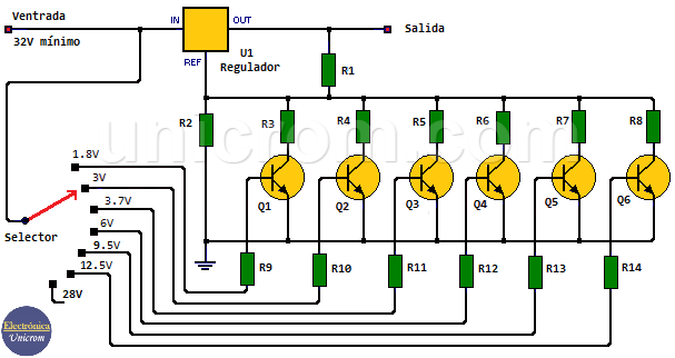 Fuente voltaje programable con LM317