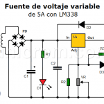 Fuente de voltaje variable de 5A con LM338