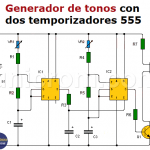 Generador de tonos con dos 555 (Generador de sonidos)