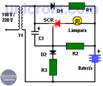 Luz de emergencia con LEDs y batera recargable - Electrnica Unicrom