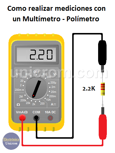 Como realizar mediciones con un multímetro - polímetro