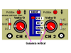 Selector Modo CH1 CH2 DUAL ADD en Osciloscopio