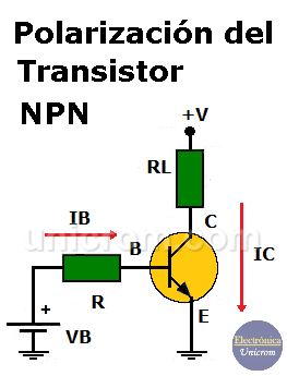 Polarización Transistor NPN - Diferencia entre transistores NPN y PNP