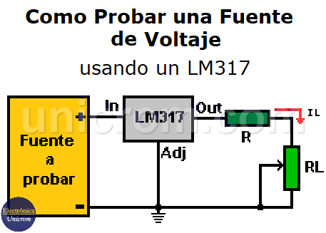 Como probar una fuente de voltaje con el regulador LM317