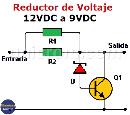 Reductor de voltaje 12V a 9V
