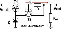 Regulador de tensión transistorizados con limitación de corriente - Electrónica Unicrom