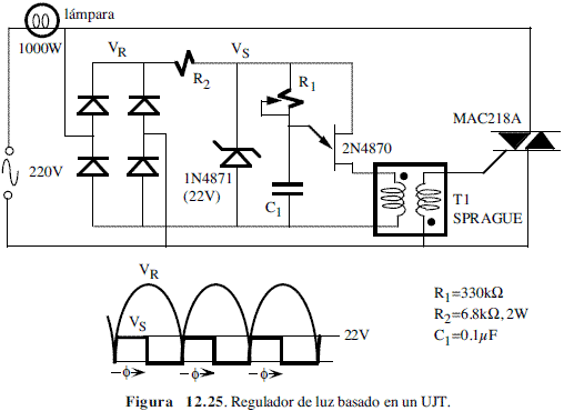 Regulador de luz basado en UJT - Electrónica Unicrom