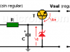 Regulador de voltaje con diodo zener y transistor de paso