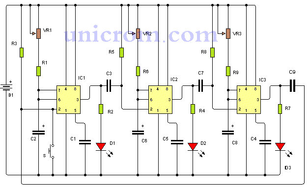 Secuenciador de eventos con 555 - Electrónica Unicrom