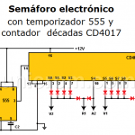 Semáforo electrónico con 555 y CD4017