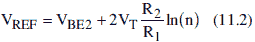Fórmula para voltaje de referencia VREF basado en configuración