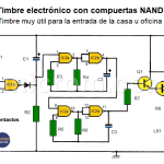 Timbre electrónico con compuertas NAND