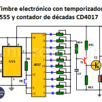 Timbre electrónico con 555 y CD4017